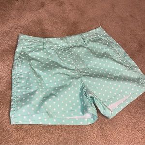 Teal polka dot shorts